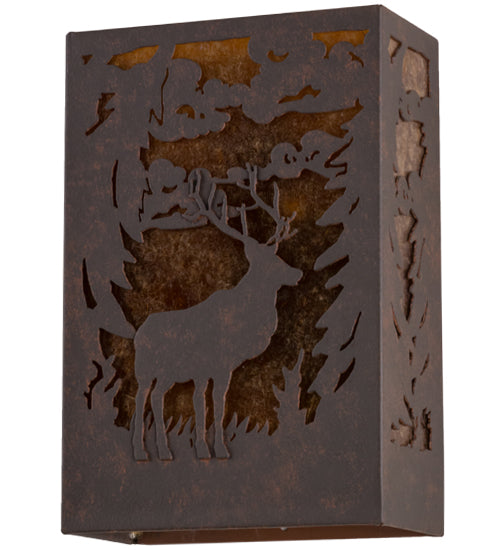 10"W Deer Wall Sconce