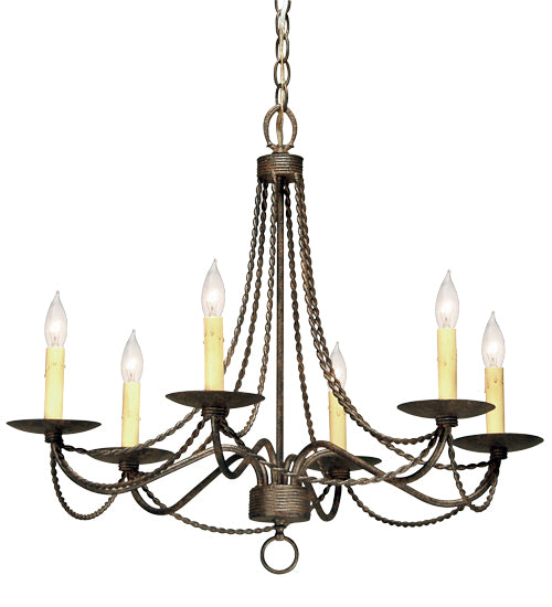 28" Wide Edwin 6 Light Chandelier