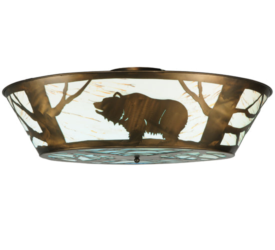 47" Wide Grizzly Bear On The Loose LED Flushmount