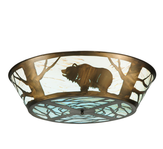 47" Wide Grizzly Bear On The Loose LED Flushmount