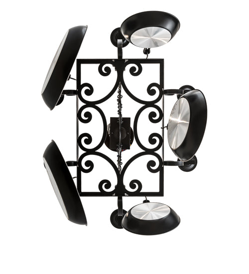 35" Long Elara 6 Light Pot Rack