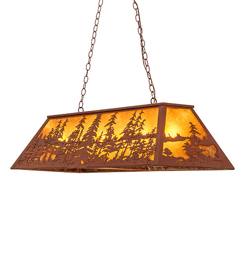 48" Long Tall Pines Oblong Pendant