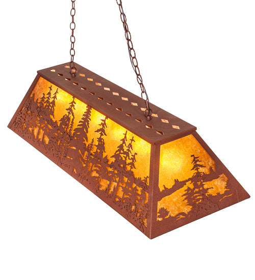 48" Long Tall Pines Oblong Pendant