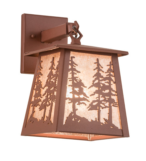 7" Wide Stillwater Tall Pines Hanging Wall Sconce