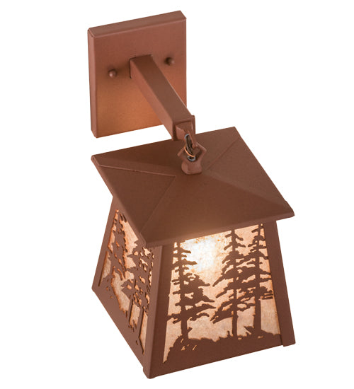 7" Wide Stillwater Tall Pines Hanging Wall Sconce