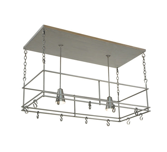 48" Long Spartan 2 Light Pot Rack