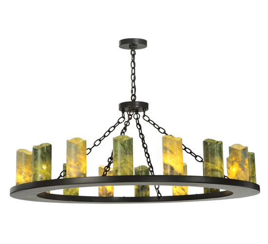 48"W Loxley Jadestone 16 Lt Chandelier