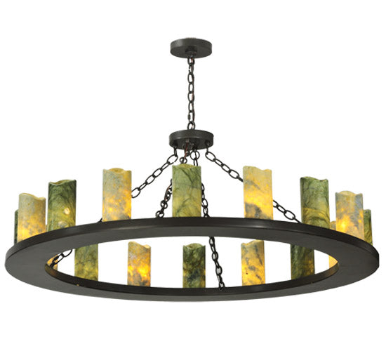 48"W Loxley Jadestone 16 Lt Chandelier