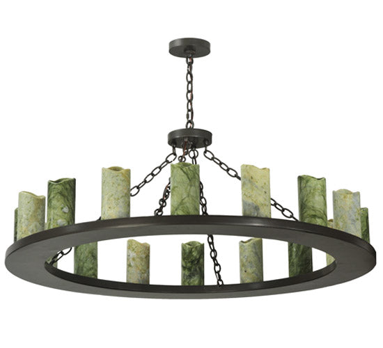 48"W Loxley Jadestone 16 Lt Chandelier