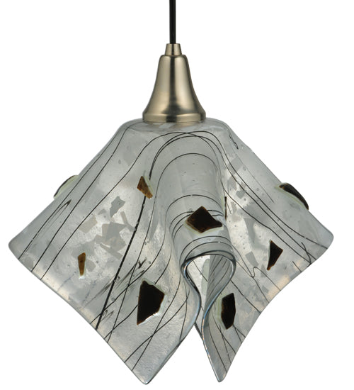 13" Wide Handkerchief Metro Fusion Licorice Pendant