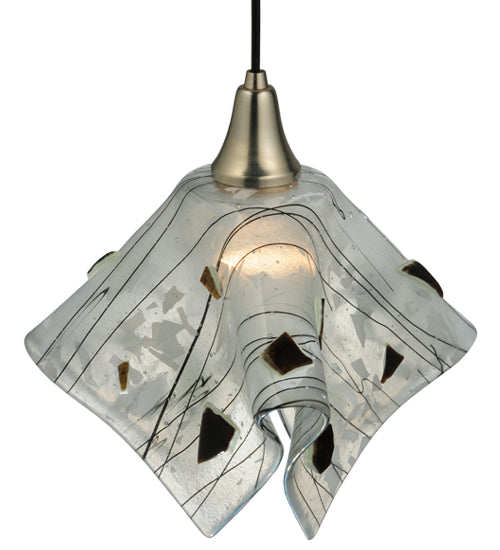 13" Wide Handkerchief Metro Fusion Licorice Pendant