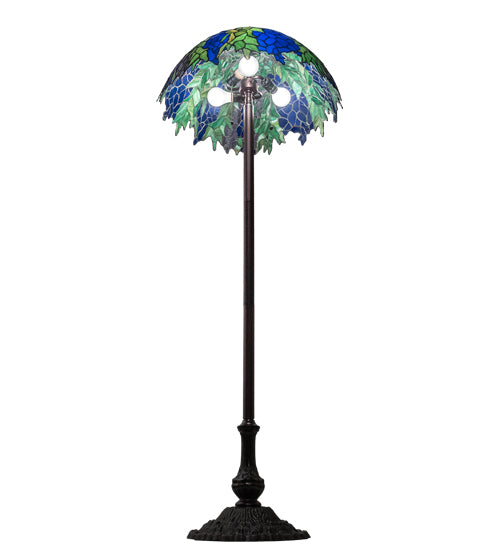 62" High Tiffany Honey Locust Floor Lamp