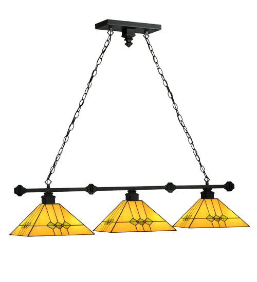 42" Long Martini Mission 3 Light Island Pendant