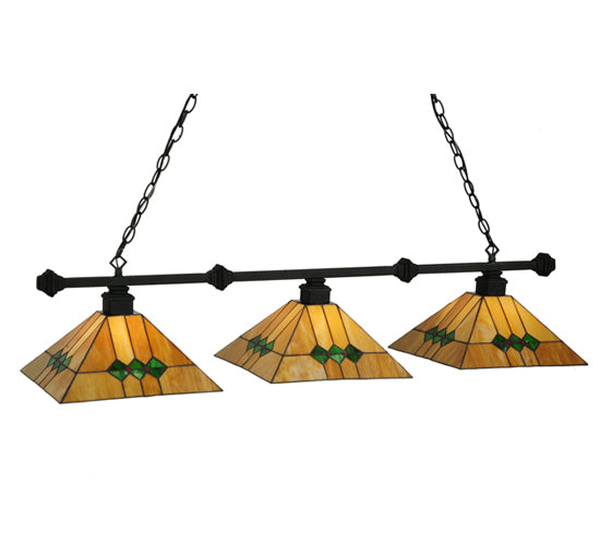 42" Long Martini Mission 3 Light Island Pendant