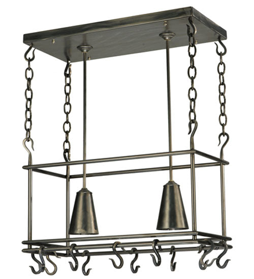 26" Long Spartan 2 Light Pot Rack