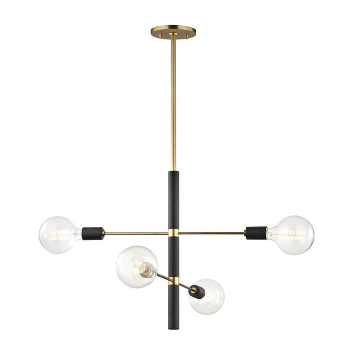 Astrid Chandelier 20" - Aged Brass/Dusk Black