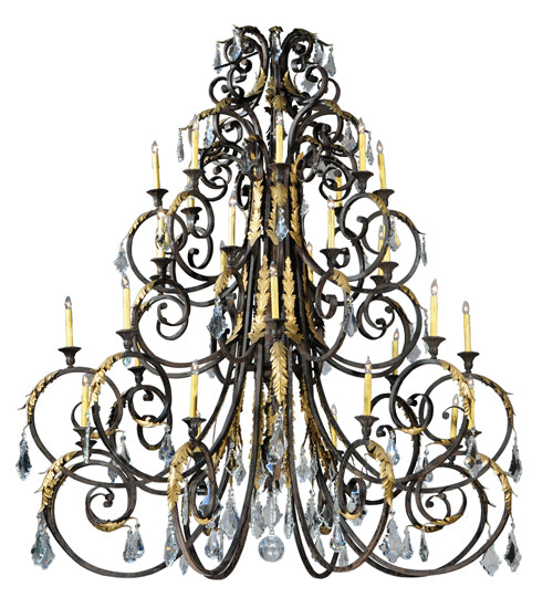 72"W Serratina 32 Lt Chandelier