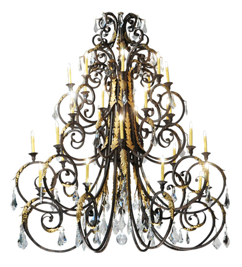 72"W Serratina 32 Lt Chandelier