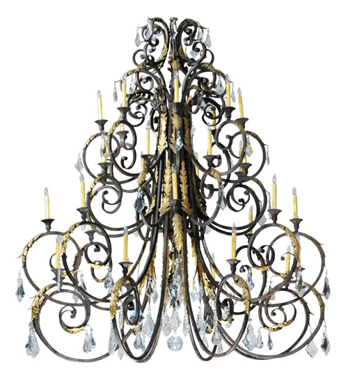 72"W Serratina 32 Lt Chandelier