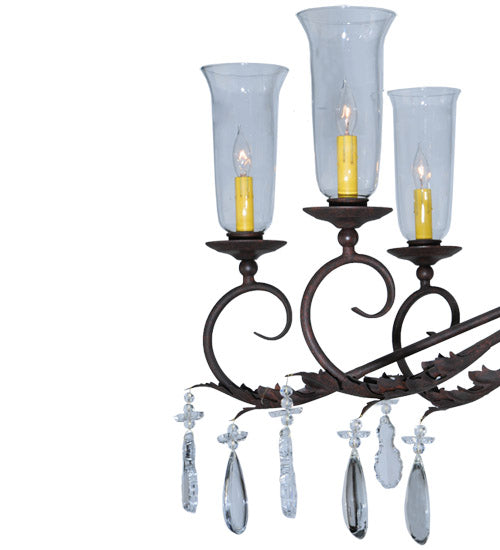 62" Long Windsor 14 Light Oblong Chandelier