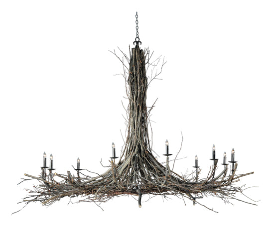 132" Wide Twigs 12 Light Chandelier