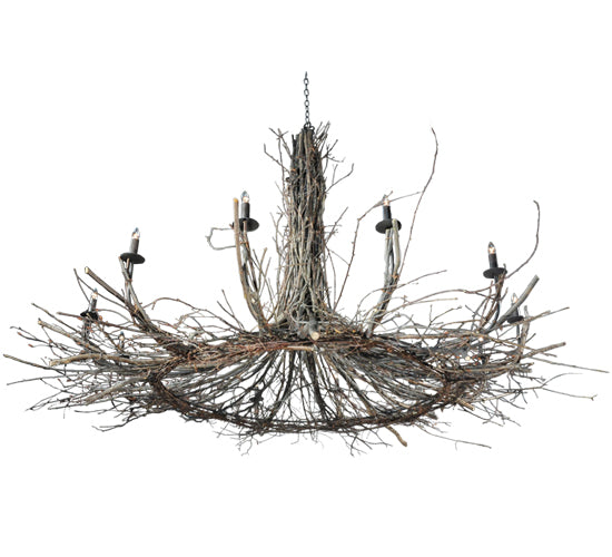 132" Wide Twigs 12 Light Chandelier