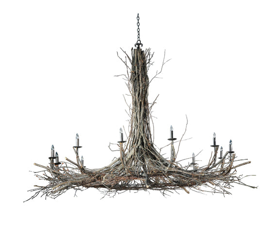 132" Wide Twigs 12 Light Chandelier