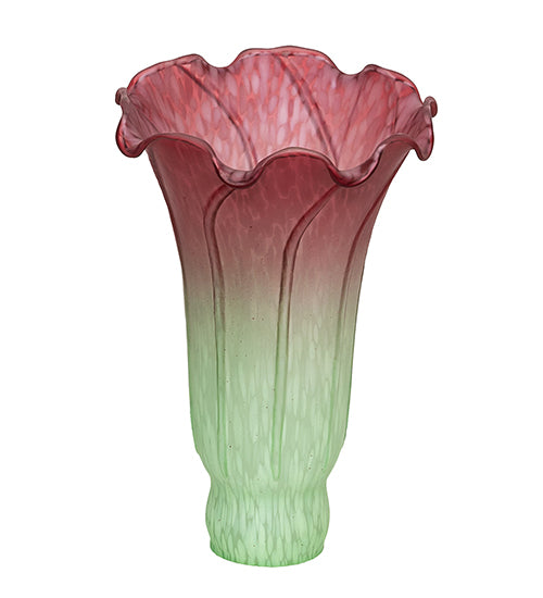 4" Wide X 6" High Seafoam/Cranberry Pond Lily Shade