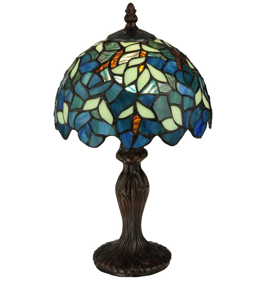 14"H Nightfall Wisteria Mini Lamp