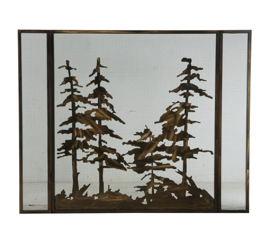 51" Wide X 40.5" High Tall Pines Fireplace Screen