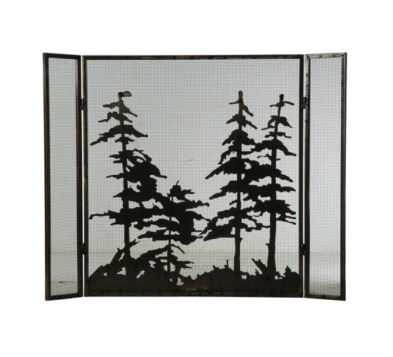 51" Wide X 40.5" High Tall Pines Fireplace Screen