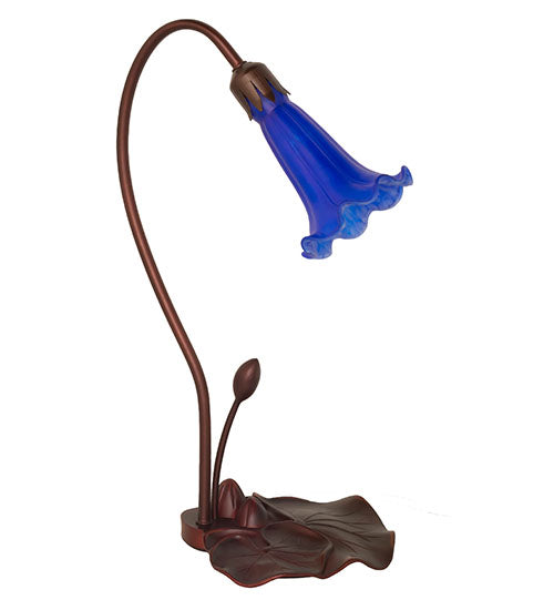 16" High Blue Tiffany Pond Lily Accent Lamp