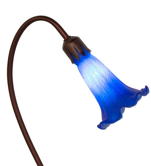 16" High Blue Tiffany Pond Lily Accent Lamp