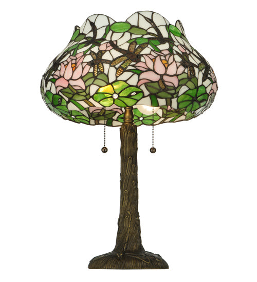 22.5"H Dragonfly Flower Table Lamp