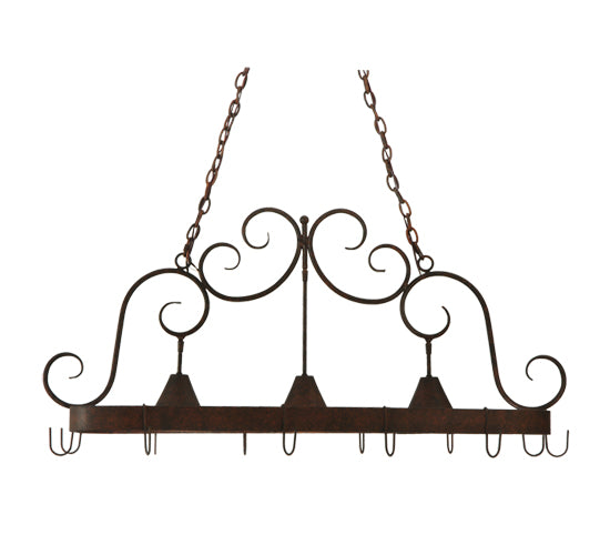 46" Long Elana 3 Light Pot Rack