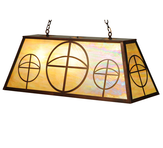 48"L Circle Cross Oblong Pendant