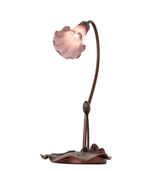 16" High Lavender Tiffany Pond Lily Accent Lamp