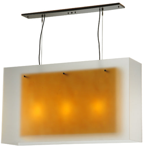 48"L Quadrato Shadow Box Oblong Pendant