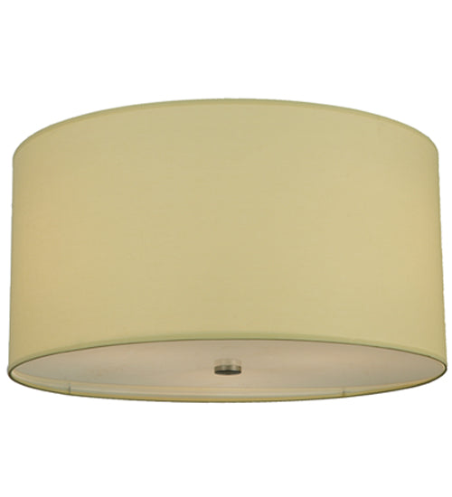 24"W Cilindro Beige Textrene Flushmount