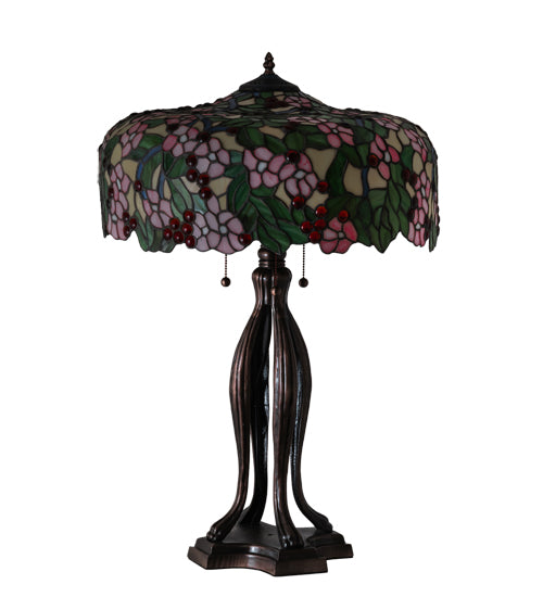 30" High Tiffany Cherry Blossom Table Lamp