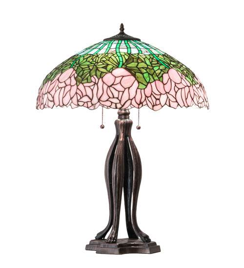 30" High Tiffany Cabbage Rose Table Lamp