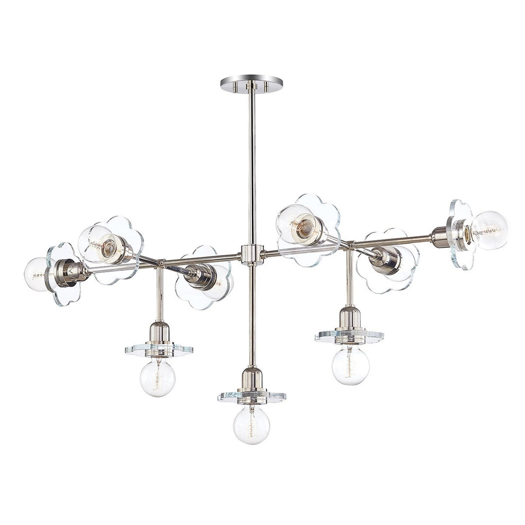 Alexa Chandelier 19" - Polished Nickel