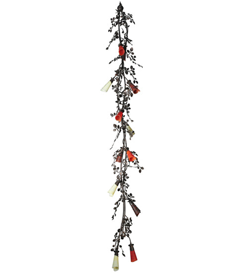 22"W Vinca Vine 12 Lt Chandelier