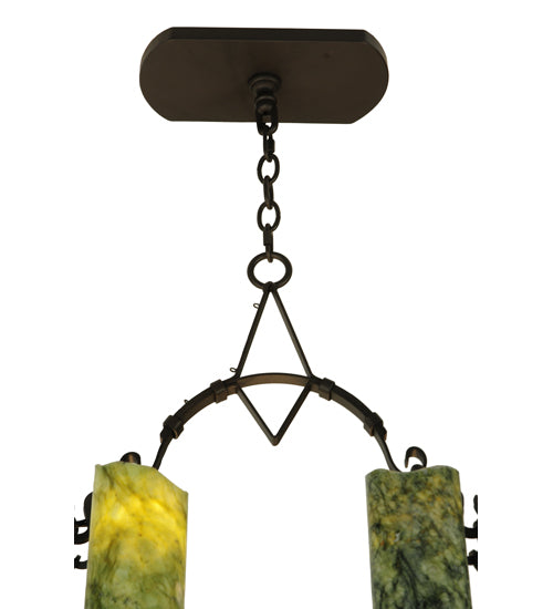 60" Long Tudor Jadestone LED Chandelier