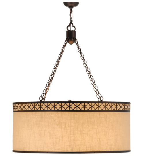 36"W Cilindro Quatrefoil Textrene Pendant