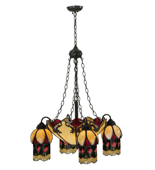 29"W Isabella 4 Arm Chandelier