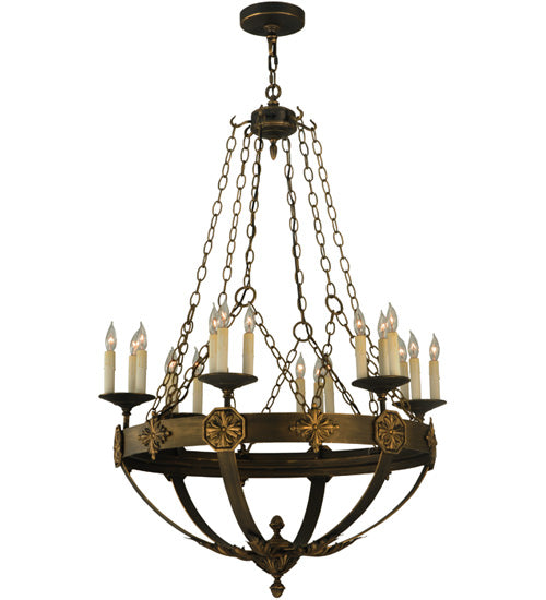 32"W Neapolis 18 Lt Chandelier