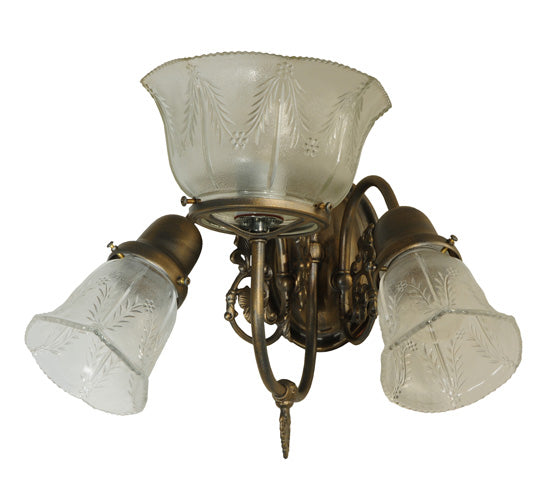 15" Wide Revival Gas & Electric 3 Light Wall Sconce