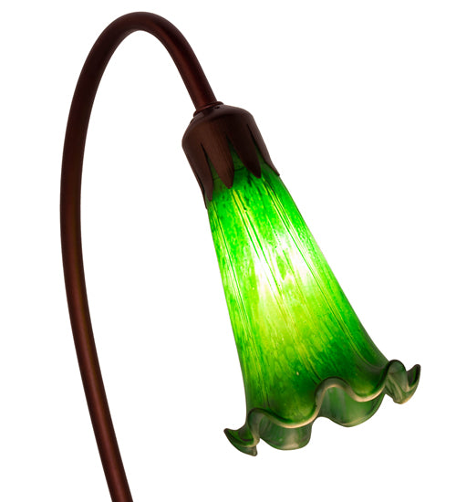 16" High Green Pond Lily Mini Lamp