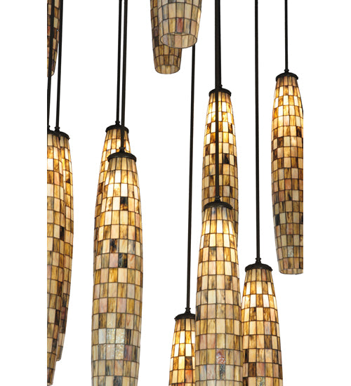 72"W Checkers 16 Lt Cascading Pendant